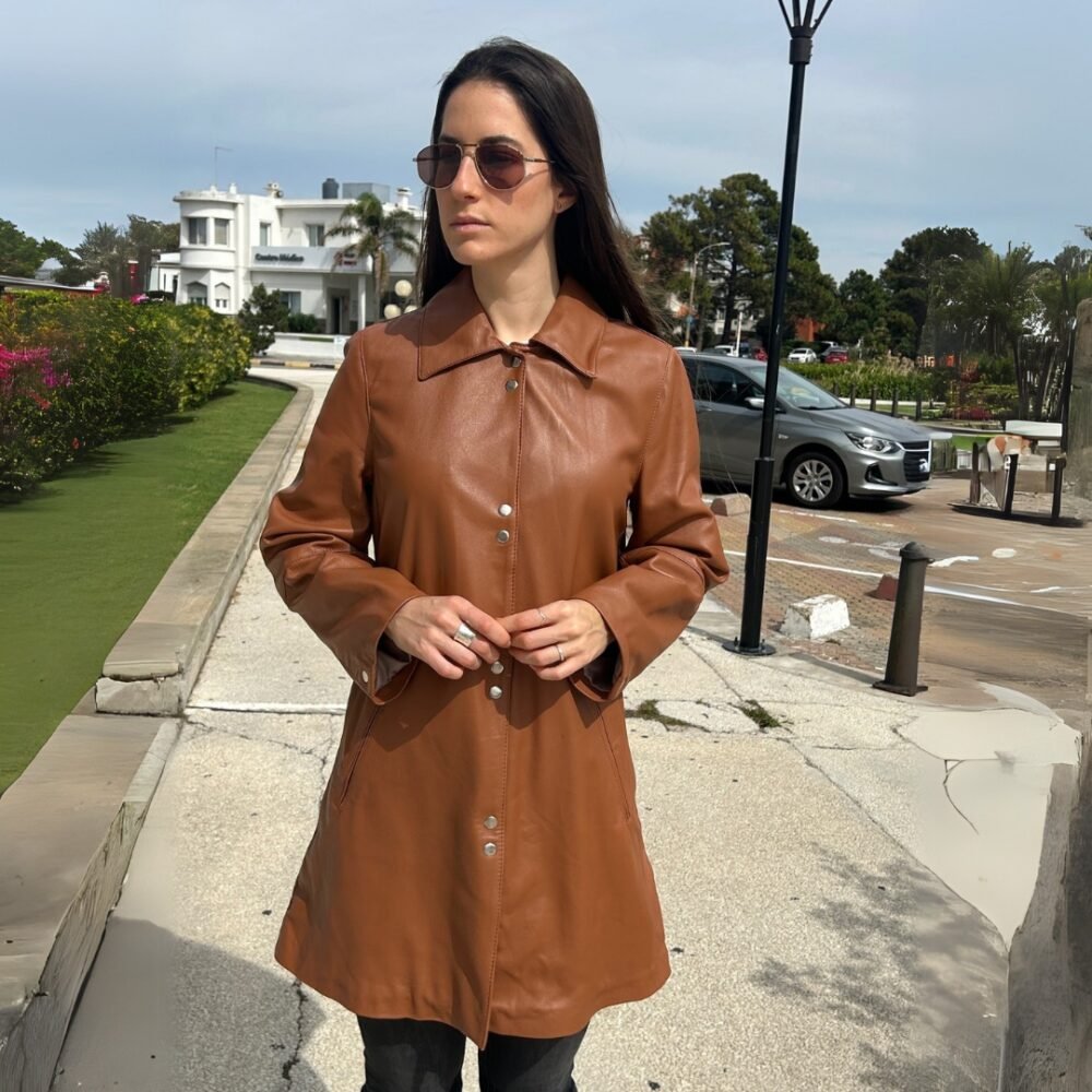 Chaqueta NINA camel con cuello